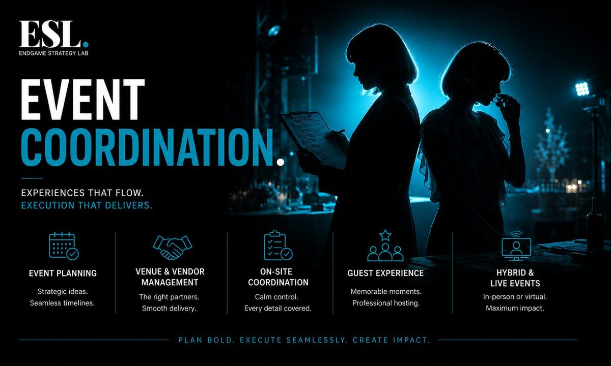 Event coordination and management by Endgame Strategy Lab